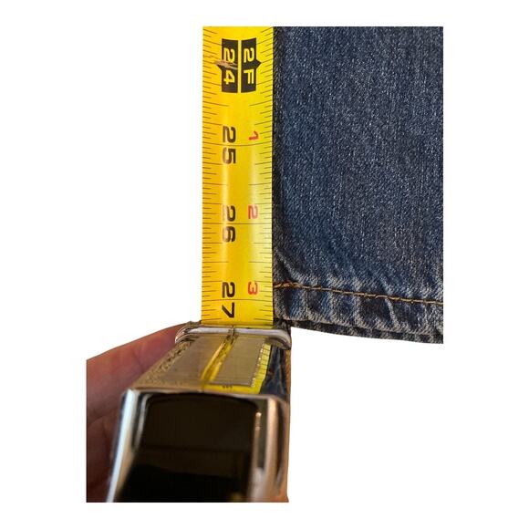 Uniq by Litz Women’s Button Fly Dark Wash Wide Leg Hi Waist Size L W30 Jeans - Picture 9 of 9